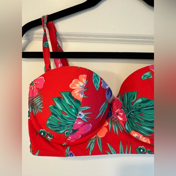 Old Navy Floral Cup Bustier Bikini Top - Picture 2 of 5